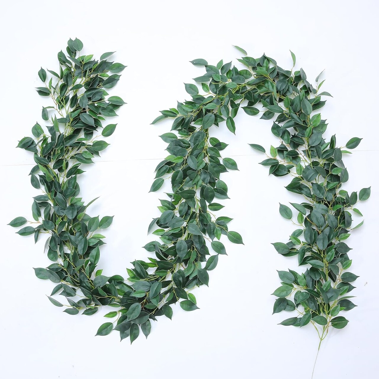 Artificial Ivy Vines Garland 6.56Ft Fake Vines with Lush Silk Greenery Leaves Faux Hanging Plants for Room Greenery Decor in Wall Bedroom Wedding Balcony and Home Greenery Decoration Willow